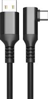 Fuj:tech USB-C to USB-A cable, 1 m, 90° angle, black (913060)