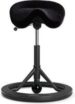 Backapp Smart Alcantara active chair, black, with black ball (1008A-B-1-9400)