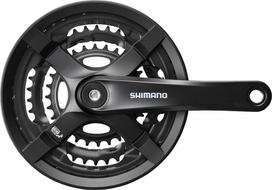 Shimano FC-TY501 crankset, 175 mm 48/38/28T, 6-8 speed, with chain guard (EFCTY501E888CLB)