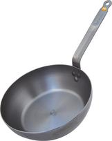 De Buyer Mineral B Element Frying Pan / Sauté Pan ""Rustic"", Carbon Steel, 24 cm (10-561424)