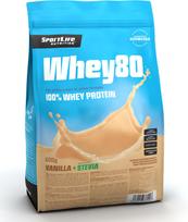 SportLife Whey80 Vanilla Ice Cream + Stevia whey protein powder, 600 g (6240B)