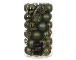 Decoris Shatterproof glass vase, 6 cm, rosemary, 37 pieces (22627)