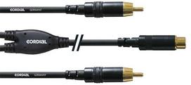 Cordial 2 x RCA male to RCA female Y-cable, 30 cm (CFY0.3ECC)