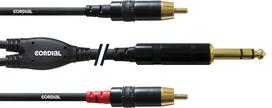 Cordial signal cable, 6.3 mm to 2 x RCA, 3 m (CFY3VCC)