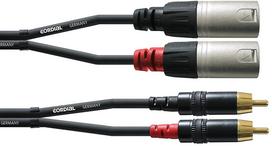Cordial 2 x RCA to 2 x XLR audio cable, 1.5 m (CFU1.5MC)