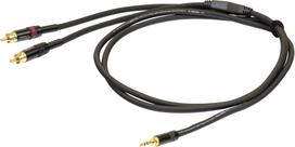 Proel 3.5mm stereo male - 2 x RCA male, 5m, black (PRCHLP215LU5)