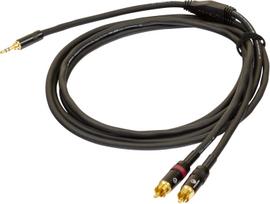 Proel 3.5mm stereo male - 2 x RCA male, 3m, black (PRCHLP215LU3XL)