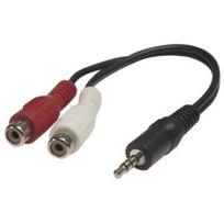 Intos InLine 2 x RCA female to 3.5 mm male cable, 20 cm (AA-6)