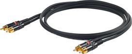 Proel 2 x RCA male to RCA male, 1.5m, black (PRCHLP250LU15)