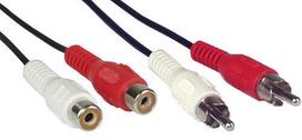 Intos InLine 2 x RCA female - 2 x RCA male cable, 5 m (89935)