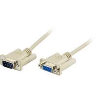 Deltaco serial/mouse/modem cable, DB9/DB9 male/female, 5 m (DEL-38F)