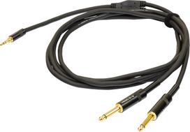 Proel 3.5mm stereo male - 2 x 6.3mm mono male, 5m, black (PRCHLP170LU5XL)