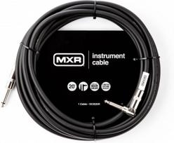 MXR Standard instrument cable with right-angle connector, 6 m, black (DCIS20R)
