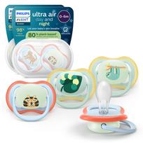 PHILIPS Avent Ultra Air Day  AND  Night, 0–6 months, 4 pack, light green/light blue (SCF087/22)