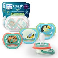 PHILIPS Avent Ultra Air Day  AND  Night, 6–18 months, 4 pack, green/blue (SCF087/27)