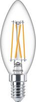 PHILIPS Warm Glow LED candle, E14 base, 2200-2700 K color temperature, 340 lumens, dimmable, clear finish (929003011901)