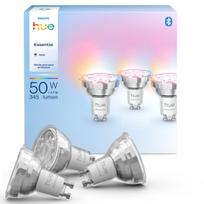 Philips Hue Essential smart ceiling light, White and color ambiance, GU10, 345 lm, 3-pack (929004235704)