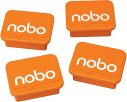 NOBO whiteboard magnets, 4 pieces, orange (1905327)