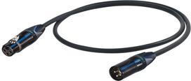 Proel professional microphone cable, 1m, black (PRESO215LU01G)