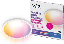 WiZ SuperSlim ceiling light, round, white, WiFi, 32 W, RGB, 2200-6500 K, 3750 lm (929003301101)