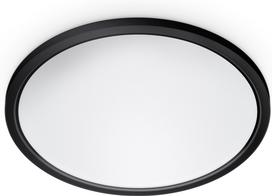 WiZ SuperSlim ceiling light, round, black, WiFi, 32 W, RGB, 2200-6500 K, 3750 lm (929003301201)