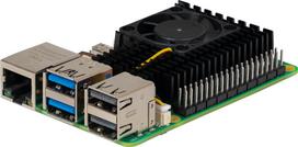 Raspberry Pi -cooling sink with fan, 5B, black (RB-Heatsink5)