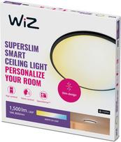 WiZ SuperSlim ceiling light, round, black, 16 W, tunable white, Wi-Fi (929002685222)