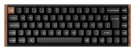 Keychron K6 HE SE 65% gaming keyboard, black/wood (K6H-F1-BO)