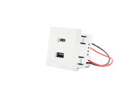 Shelly USB Charger with Wall Display Stand, White