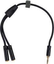 Fuj:tech 3.5mm TRS male – 2 x 3.5mm TRS female Y-splitter, 20 cm