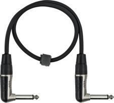 Fuj:tech 6.3 mm TS male – 6.3 mm TS male instrument cable with angled connectors, 0.5 m (6.3 mm TS - 6.3 mm TS, 0.5 m, 2x angled plug)