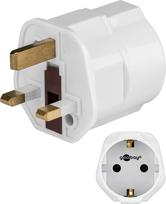 Goobay 45353 female adapter, eu-uk, white (45353)