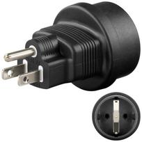 Goobay Travel Adapter Europe to USA/Japan travel adapter, black (95308)
