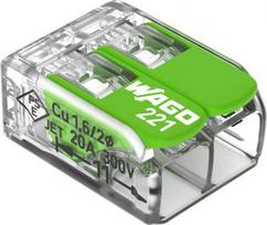 Connecting terminal 2 set 0.2-4mm2 32A/450V, green 221-422 | 4066966345384