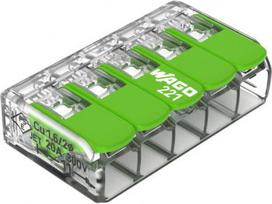 Connecting terminal 5 set 0.2-4mm2 32A/450V, green 221-425 | 4066966345285