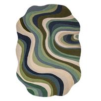 Rankų darbo žalios spalvos iš vilnos kilimas 160x230 cm Envy Wool – Flair Rugs