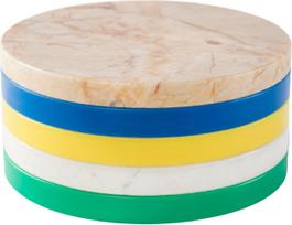 Valerie Objects Padėkliukai stiklinėms Circles, 21 cm, ryškių spalvų, 5 vnt.