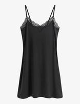 Lindex - Underslip With Lace - Naktiniai marškiniai - Juoda