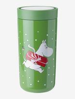 Stelton - To Go Click Termokop 0.4 L. Moomin Present - Termosinis puodelis - Žalia