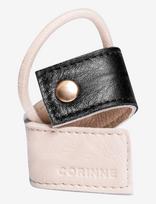 Corinne - Leather Band Short Bendable Two-Colored - Plaukų gumytė - Marga / raštuota