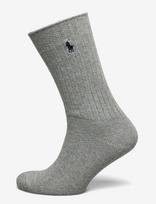 Polo Ralph Lauren - Cotton-Blend Crew Socks - Įprastos kojinės - Pilka