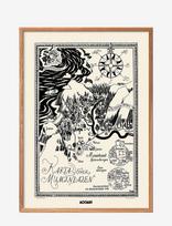 PSTR Studio - Moomin X Pstr Studio - Map Of Moomin Valley Ii - Plakatas
