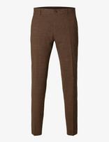 Selected - Slmslim-Oasis Linen Trs Noos - Klasikinės kelnės - Ruda