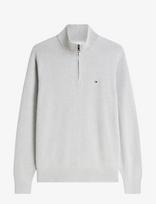 Tommy Hilfiger - Pima Org Ctn Cashmere Zip Mock - Megztinis su užtrauktuku - Pilka