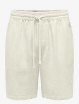 ONLY & SONS - Onstel Visc Lin Shorts 0075 Cs - Laisvalaiko marškiniai - Balta
