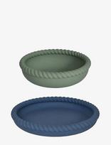 OYOY MINI - Mellow Plate & Bowl - Lėkštės - Mėlyna