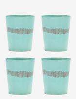 Serax - Tea Cup 33Cl Azure-Stripes Red Feast By Ottolenghi Set/4 - Arbatos puodelis - Mėlyna