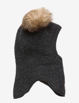 Mikk-line - Wool Fullface W. Pom Pom - Balaklava - Pilka