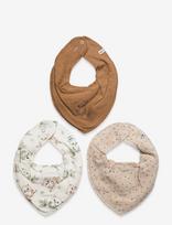 Pippi - Bandana Bib Uni -Aop (3-Pack) - Seilinukas - Marga / raštuota