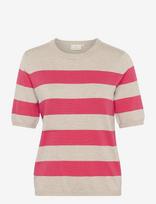 Kaffe - Kalizza Striped Knit - Megztinis - Smėlio